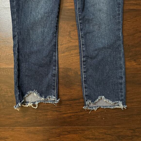 Paige dark wash Hoxton ankle raw hem skinny jeans size 25 - Picture 6 of 13